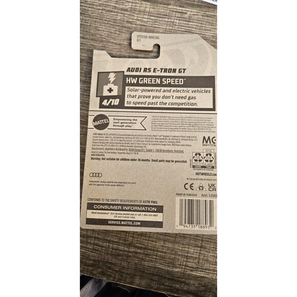 Hot Wheels HW Green Speed Audi RS E-Tron GT -- ITEM #3245 - Picture 2 of 2